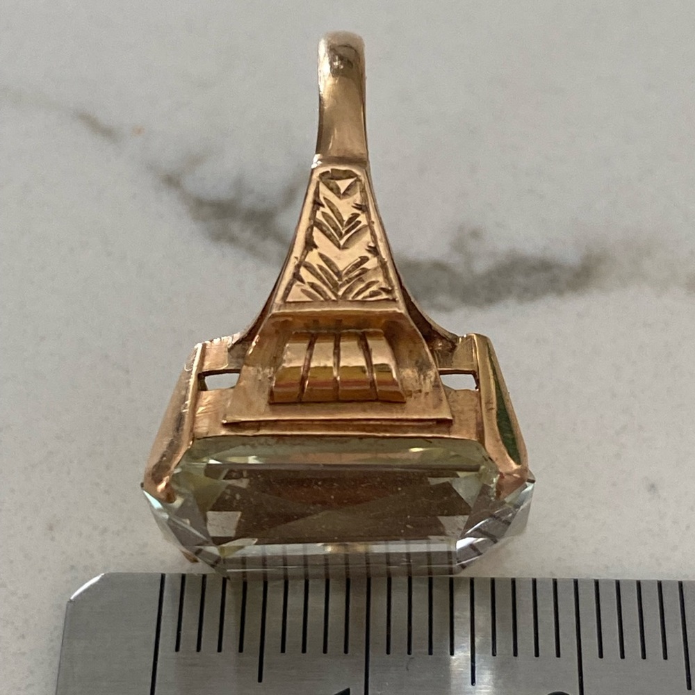 Vintage 14 k Gold Cocktail Ring - Picture 8 of 16